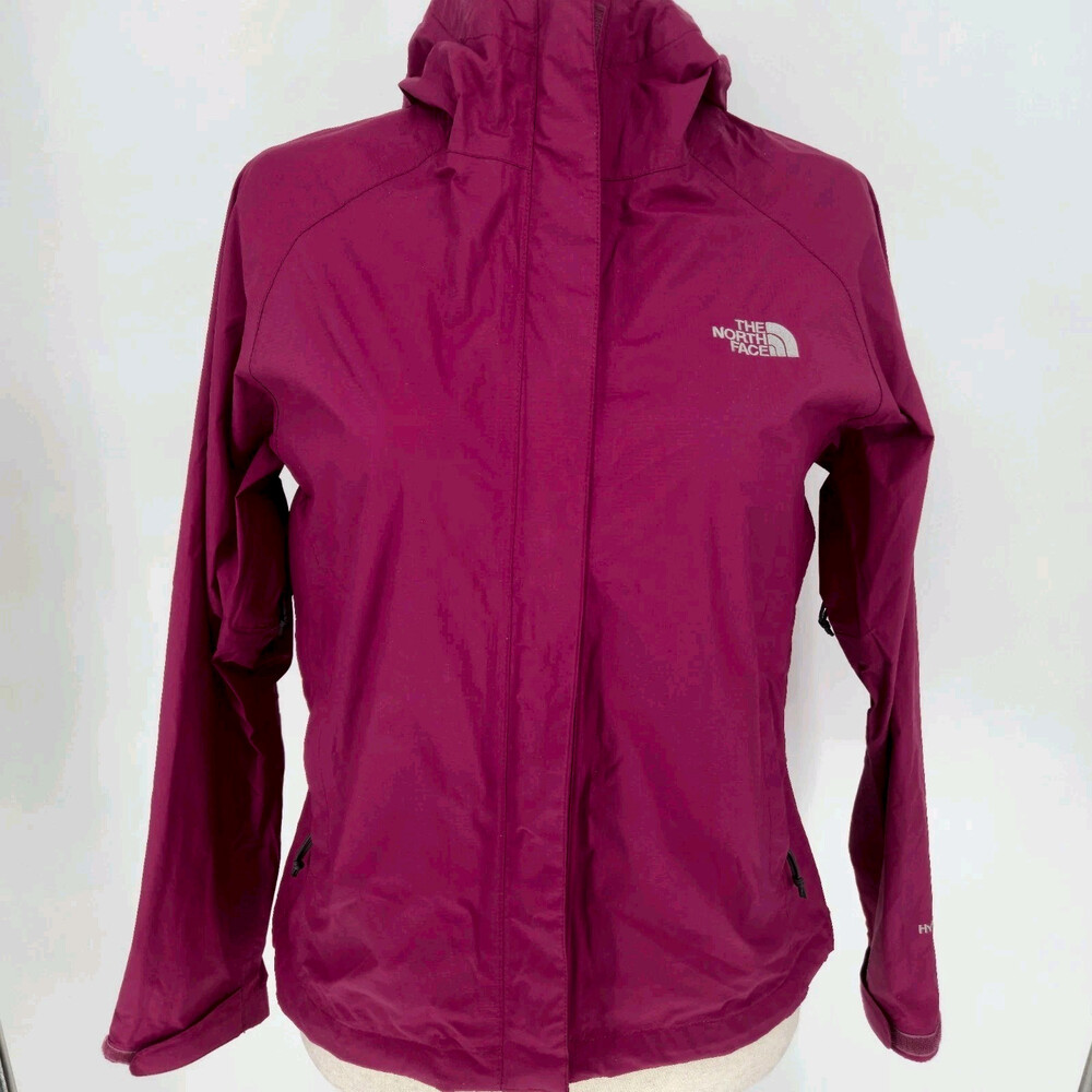 EUC  The North Face HyVent DT Hooded Rain Jacket Womens M Pink